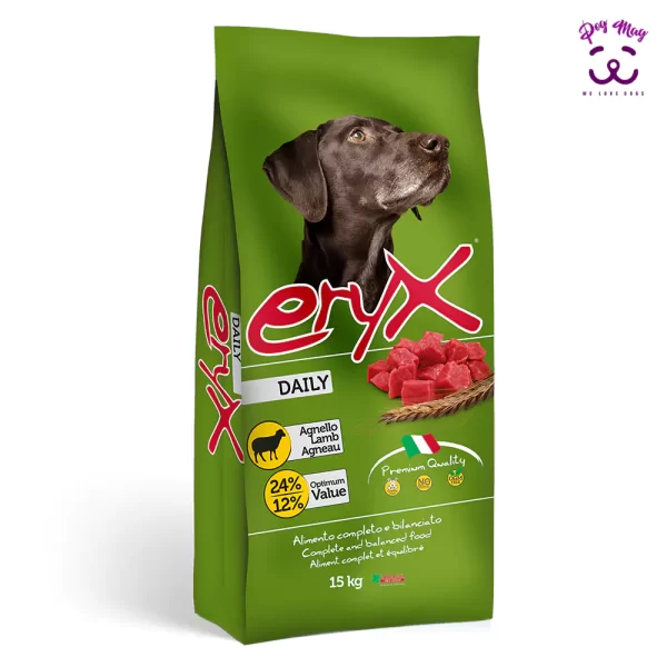 غذا خشک سگ بالغ با طعم گوشت بره eryx 